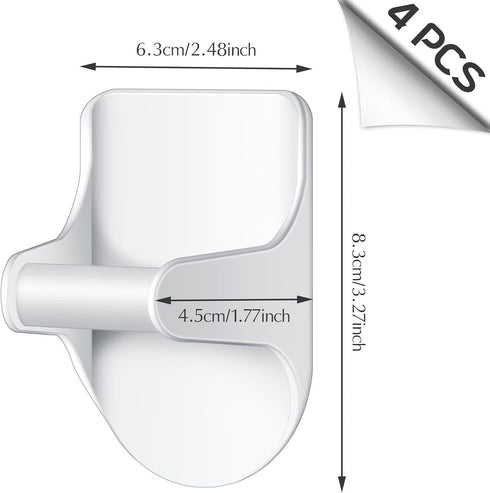 Taiyin 4 Pcs Wall Mount Spray Bottle Hooks, Adhesive Hook for Storage Space, Kitchen Organizer Hanger