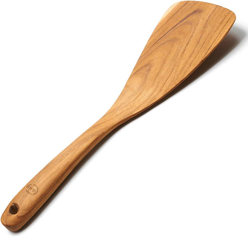 FAAY 11.5 Inch Teak Wood Spatula/Turner for RIGHT Hand | Durable, Healthy, High Moist Resistance for Non Stick Cookware