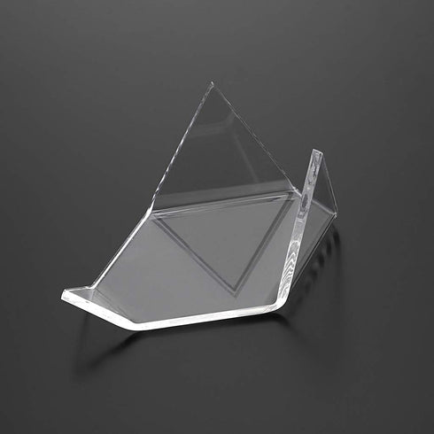 Hipiwe 5 Packs Acrylic Triangle Display Holder, Clear Plastic Stands for Geodes Rock Mineral Agate Fossil Coral