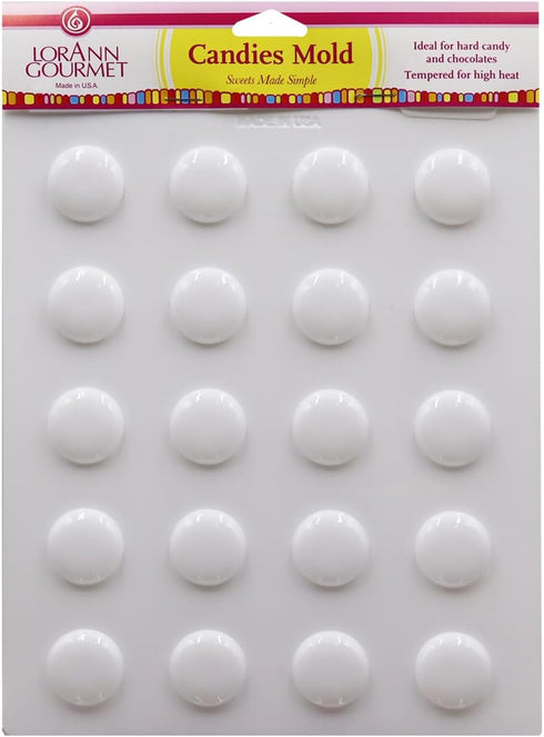 LorAnn Hard Candy Making Mold Gems Set - Rectangle, Hexagon, and Disc Molds Included