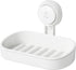 LEVERLOC Soap Dish Holder for Shower | Suction Cup Wall Mounted Self Draining Bar Soap Sponge Holder
