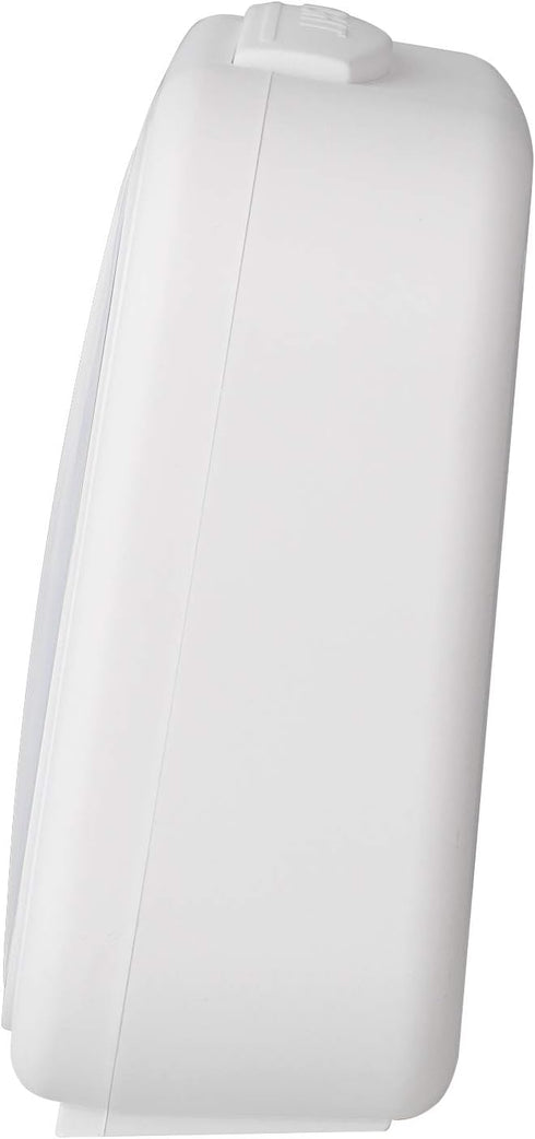 5.5" Large Analog Alarm Clock, Silent Non Ticking, Gentle Wake Beep Sounds, Battery Operated, White