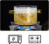 UNOSCHRIM 1.5L Glass Saucepan with Lid, Clear Heat-Resistant Glass Pot for Pasta, Soup, Milk