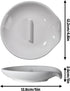 Egg Cracker & Spoon Holder - Ceramic Spoon Rest for Kitchen, Heat Resistant Utensil Rest for Countertop, Blue