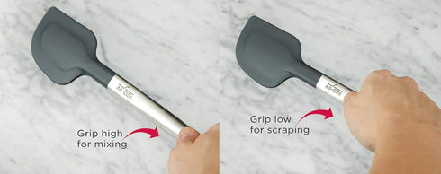 All-Clad Specialty Silicone Kitchen Gadgets Spatula Kitchen Tools, Silver Stainless Steel and Black