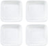 Square-Shaped Ceramic Sauce Dish, 4 PCS Multipurpose Sushi Dipping Bowl Appetizer Plates Serving Dish