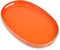 Orange Oval Decorative Tray with Handles, Versatile Serving Tray for Coffee Table,