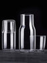 Sizikato 15 Oz Simple Clear Glass Bedside Night Water Carafe with Tumbler Glass