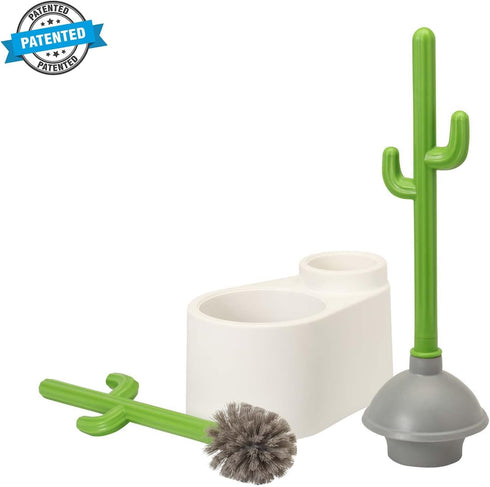 Cactus Toilet Plunger and Brush Set for Bathroom Cleaning - 1 Set by ALLOBUB
