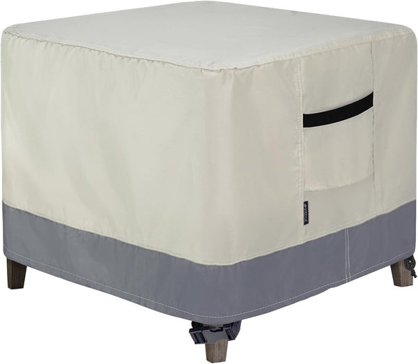 Patio Ottoman Cover, Waterproof Outdoor Square Furniture Cover for Side & End