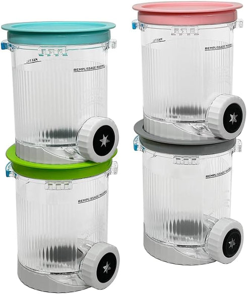 AUMUA 4 Pack NC701 NC700 16oz Ice Cream Pints and Lids Compatible with Ninja Series Swirl Creami Ice Cream & Soft Serve