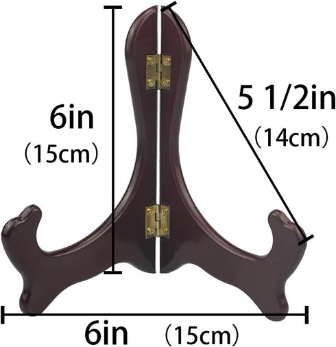 Artliving 6 inch wood-like Easels Plate Stand Holder Display Stands -Set of 4