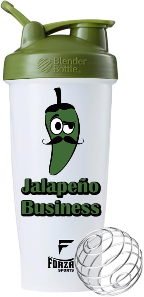 Blender Bottle x Forza Sports Classic Shaker - 28 oz. Jalapeno Business - White