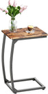 LAKEMID C-Shaped End-Table - Side Table for Couch,Curved Support Legs, Slide Under
