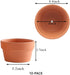 Yishang 4.4 Inch shallow Terracotta Plant Pots,ceramic Clay Cactus/succlent Container with Drain Hole,small unglazed planter for Indoor/Outdoor Plants, Crafts by Yishang