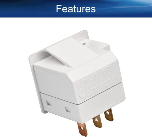 Heyiarbeit Refrigerator Door Light Switch 3Pin Universal Replacement for Most Refrigerators, White