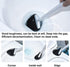 Sellemer 2 Pack Toilet Brush and Holder Set, Flexible Silicone Bristles, Compact Size for Bathroom Storage
