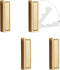 4Pcs Zinc Alloy Foldable Hooks, Wall Mount Bathroom Retractable Hooks for Hanging Clothes, Keys, Towels (Gold)