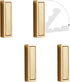 4Pcs Zinc Alloy Foldable Hooks, Wall Mount Bathroom Retractable Hooks for Hanging Clothes, Keys, Towels (Gold)
