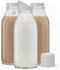 JoyJolt Glass Milk Bottles with Lids and Pourer 32 Oz, 3 Pack