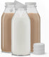 JoyJolt Glass Milk Bottles with Lids and Pourer 32 Oz, 3 Pack