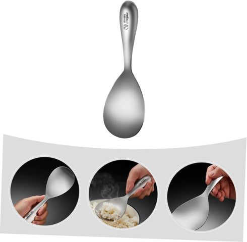 Serving Spoon Chinese Spoons Drink Spoons Rice Paddle Thickened Rice Spoon Pudding Scoop Restaurant Spoon Meal Spoon Dinner Spoon Household Teaspoon 304 Stainless Steel