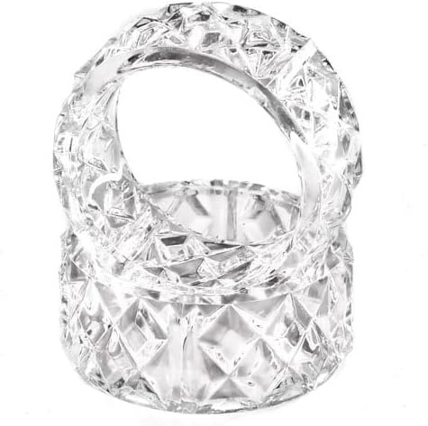 Factory Direct Craft Set of 12 Crystal Look Acrylic Napkin Rings for Table Decor