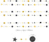 Cheerland Black Gold Party Decorations, Star Garland Moon Stars Hanging Streamers for Birthday Supplies