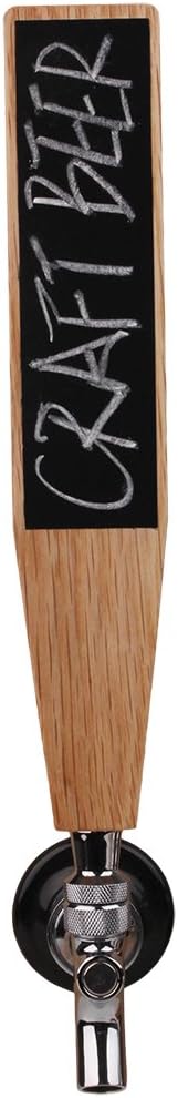 Large Wooden Chalkboard Kegerator Tap Handles, Oak DIY Craft Beer Tap Handles Tall 10" for Beer-Lovers