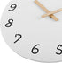 Plumeet 10'' Wooden Wall Clock (White) Small Frameless Clocks with Silent Quartz Movement, Battery Operated