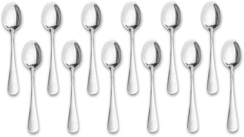 Demitasse Espresso Spoons, 12-piece Mini Stainless Steel Spoons for Coffee, Dessert, Tea, Appetizer (4.7 Inch)
