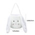 XinblueCo Plush Easter Bunny Basket with Long Ears, Personalized Egg Hunting Tote Bags for Easter Decorations