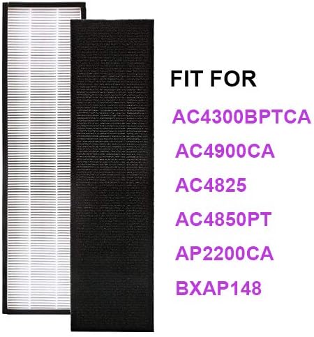 BBT BAMBOOST Filter B Replacement Fit for Germguardian Air Purifier FLT4825 Filter-b Models AC4825 AC4300 AC4800 AC4900,AP2200CA,BXAP148(2pcs HEPA True Filters and 4 Pieces Carbon Filters)