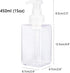 UUJOLY Foaming Soap Dispenser, 450ml (15oz) Refillable Pump Bottle for Liquid Soap, Shampoo, Body Wash (2 Pcs) Clear