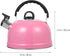 Lurrose Pink Teapot Pink Tea Kettle Whistling Tea Kettle Stainless Steel Tea Pot for Your Home, Dorm, Apartment by Lurrose