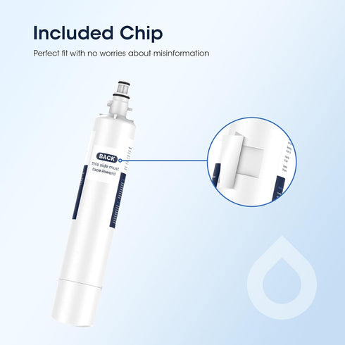 GLACIER FRESH Replacement for RPWFE, RPWF (Built-in CHIP) Refrigerator Water Filter, Compatible with GFE28GYNFS, GFE28GELDS, PFE28KELDS, PFE28KYNFS, GFD28GELDS, PWE23KELDS, PWE23KMKES, 1 Pack by GLACIER FRESH