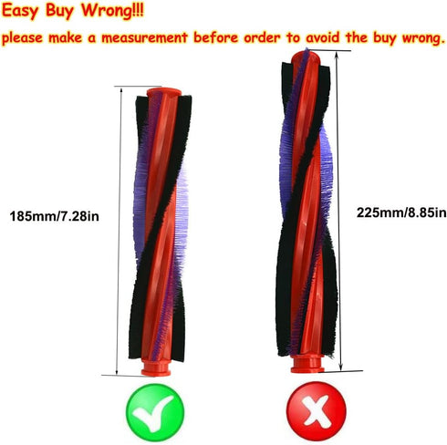 185mm Brush Bar Rolling Brush Replacement for Dyson V6 Slim, Vacuum Cleaner Parts, Part no. 963830-01