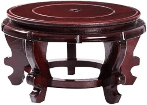 Rluii (5.5 inches 3.9 inches Chinese Display Stands Hand-Crafted Rosewood Oriental Vase Stand accessories Decor / Fish