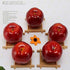 Yangshine 3 Pack Artificial Lifelike Simulation Apples Decorative Red Fruit for Home House Kitchen Thanksgiving