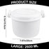 DOERDO Microwave Rice Cooker Round Microwave Food Container Vegetable Steamer Pot Microwave Cookware for Rice Chicken Pasta, 7.8x6.1 Inch by DOERDO DD