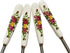 Verdental 4 Pieces 7 Inches Small Stainless Steel Whisks with Flower Shape Ceramic Handle, Tiny Balloon Whisk