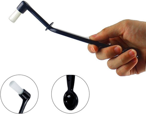Coffee Machine Brush Cleaner Nylon Espresso Machine Brush with Spoon for Coffee Tool Barista Home Kitchen (2 Pack)