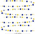 46 Ft Navy Blue and Gold Circle Dots Garland, Royal Blue Hanging Paper Polka Dot Streamer for Party Decorations