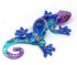 ZOOCRAFT Glass Gecko Figurine, Blue Miniature Hand Blown Lampwork Animal Statue Decor