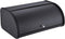 HILFA Stainless Steel Bread Box with Roll Up Lid, 17.5X11.5X7.5 inch Matte Black Kitchen Storage
