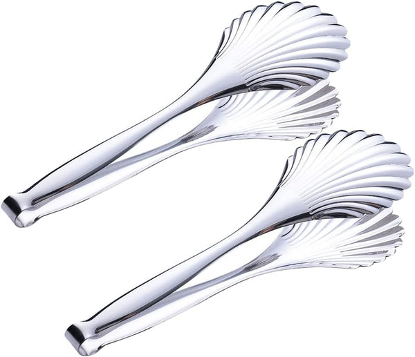Buffet Salad Serving Tongs, 12 Inch Stainless Steel Catering Chef Food Serving Utensils, Set of 2