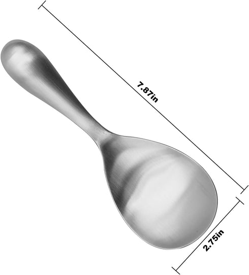 2 Pack Stainless Steel Rice Spoons, 8 Inch Thickened Rice Spoon, Heat Resistant Serving Spoon, Cooking Spoon Set
