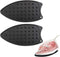 2 Pcs Silicone Iron Rest Pad, Multipurpose Hot Resistant Mat for Flat Irons, Ironing Board - Black.