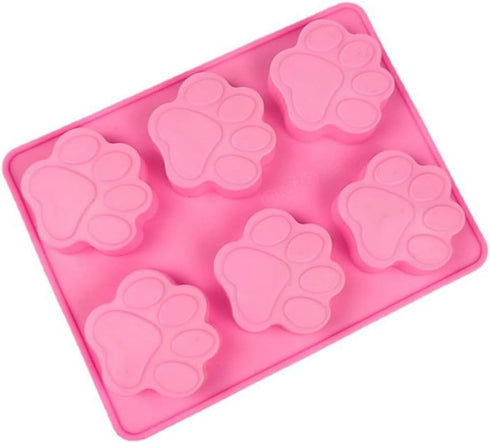 2 PCS Silicone Molds: Puppy Dog Paw, 6 Cavity Mould for Homemade Treats and Chocolate Baking
