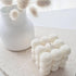 Bubble Candle Soy Wax Scented Cube Candle for Home Decor, Freesia and Bluebell Fragrance (White Blue)